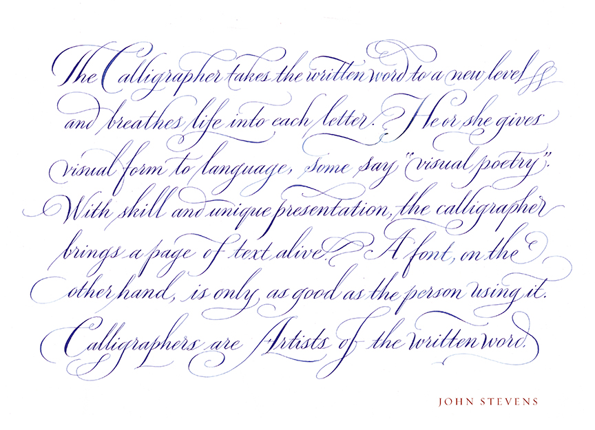 Calligraphy styles – John Stevens Calligraphy