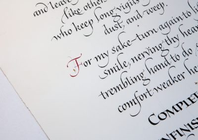 A beautiful page of Italic Pen calligraphy by John Stevens