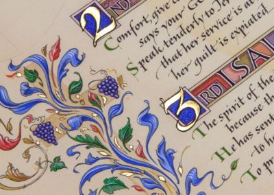 Calligraphy & Illumination on parchment by John Stevens