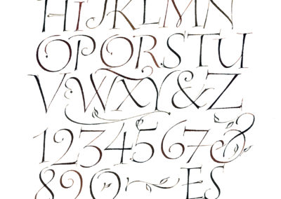 Roman Calligraphy; a modern version written out by John Stevens. An exemplar for his classes