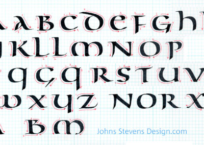 Uncial calligraphy exemplar by John Stevens