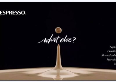 Brush calligraphy by John Stevens for the Nespresso adverts.